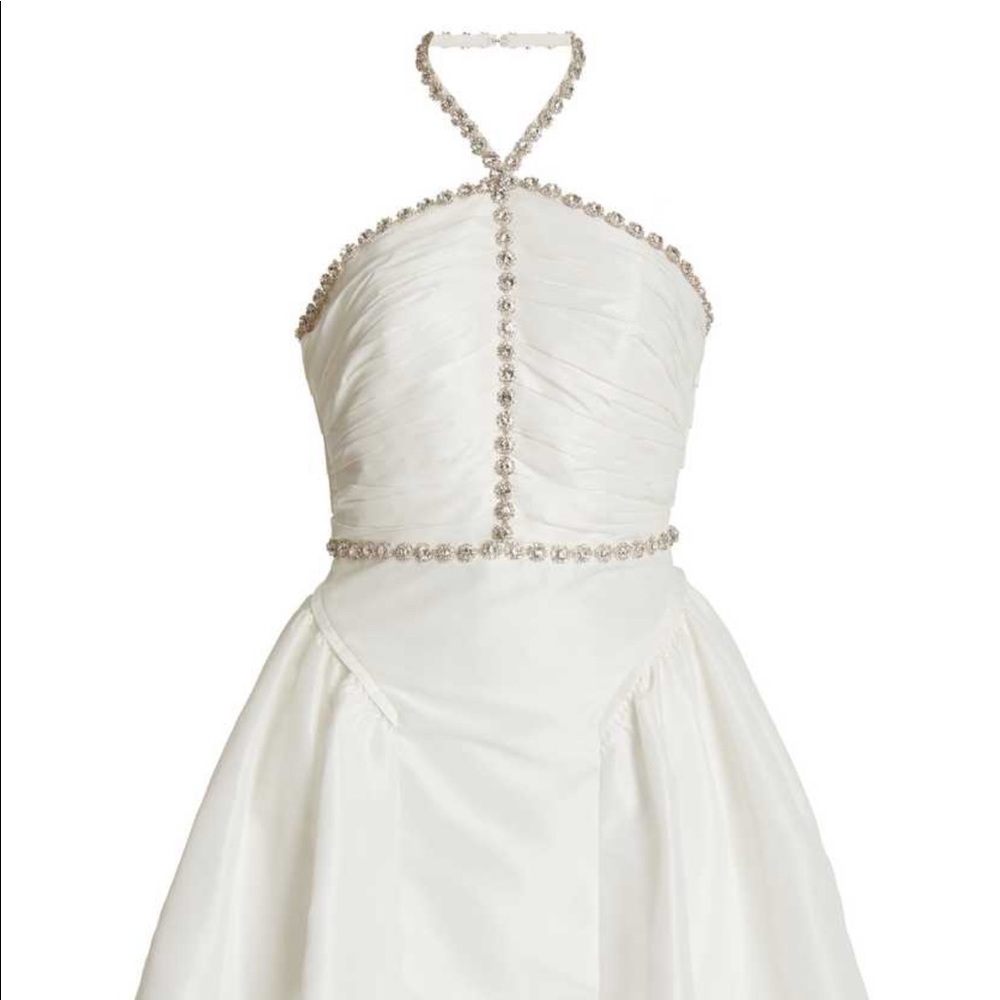 Self-Portrait Crystal-embellished Halterneck Minidress